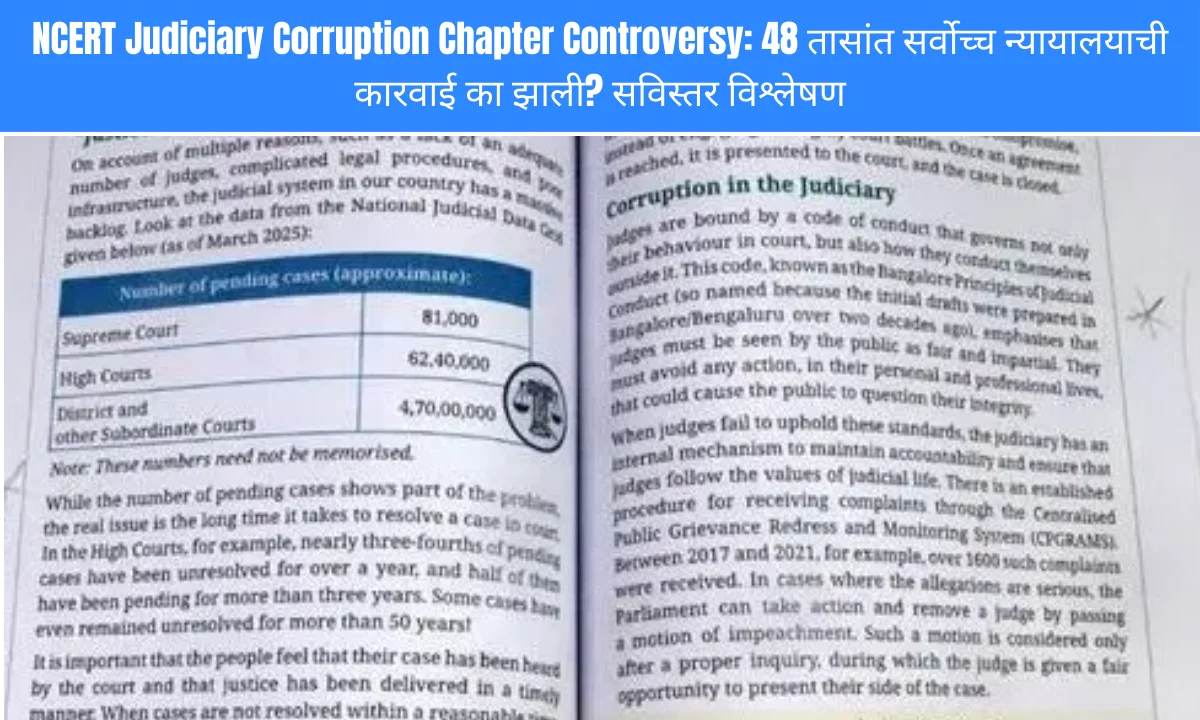 NCERT Judiciary Corruption Chapter Controversy: 48 तासांत सर्वोच्च न्यायालयाची कारवाई का झाली? सविस्तर विश्लेषण