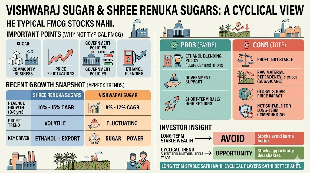 6. Vishwaraj Sugar & Shree Renuka Sugars