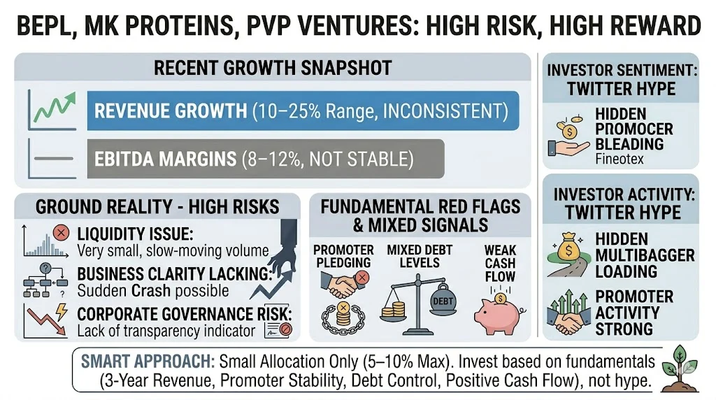 BEPL, MK Proteins, PVP Ventures: High Risk High Reward